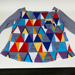 Westbound PS 3/4 sleeve cotton multi colored top